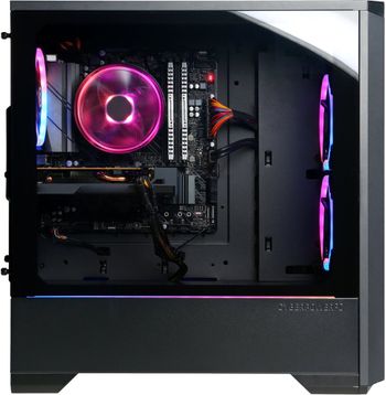 CyberPowerPC كمبيوتر سطح المكتب GMS ايه ام دي رايزن 5 - رام 16 جيجابايت - 1 تيرابايت اس اس دي (GMA5200BSTV9) أسود، ويندوز 11