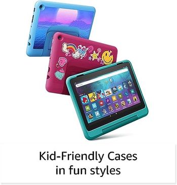 Amazn Fire HD 8 Kids Pro (12th Gen) With Cyber Sky Case 32GB Black