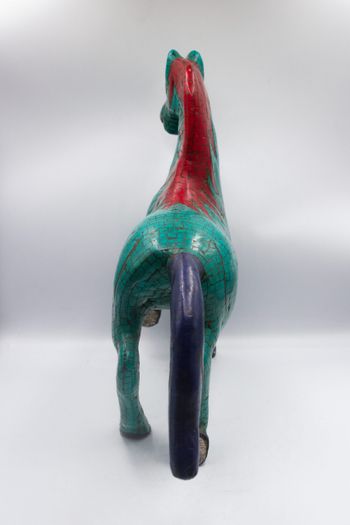 Antique Multicolor Horse Bhatti Stone Handicraft from Nepal