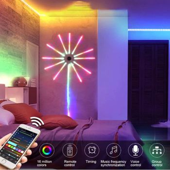 5V USB App التحكم الذكي IC LED RGB أضواء الألعاب النارية