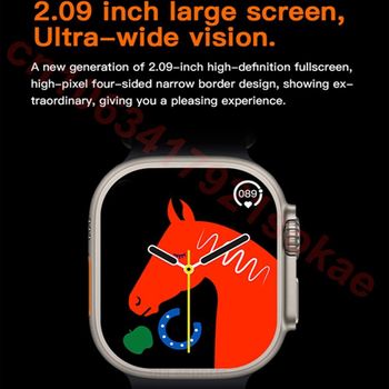 Ultra Smart Watch 2023 T900 Ultra Series 8 Smartwatch Wireless Charging Bluetooth Call Men Women Watch 8 Ultra Fitness Bracelet (Orange)