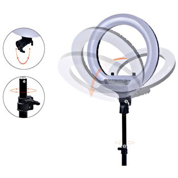 RL-21 Selfie Ring light 21 inch And Photographic lamp with 3 mobile seilfy - Black