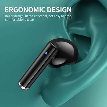 Lenovo HT06-BK Small Bluetooth Wireless Headphones, Black