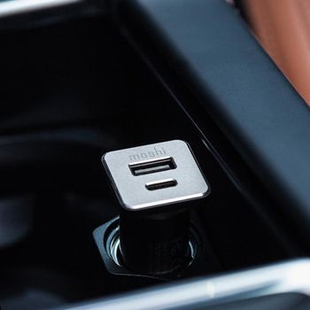 Moshi USB-C Car Charger - Black.