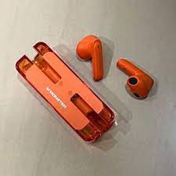 MONSTER XKT08 WIRELESS BLUETOOTH EARPHONE HEADSET EARBUDS TWS (Orange)