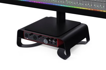 Twelve South CURVE RISER Monitor Stand - Ergonomic Desktop Stand with Storage Shelf, for Apple iMac, iMac Pro & Display Monitors w/ 10" Base - Matte Black