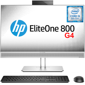 HP EliteOne  All-in-One 24 800 G4 Intel Core i5 8th Gen, 8GB DDR4, 1000 GB HDD, Wired Keyboard Mouse, Windows 10 Pro