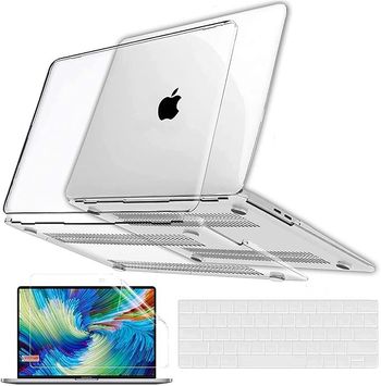 Hard Shell Case for MacBook Air 13.3inch 2020, 2019,2018, Model A2337, A1932, A2179 Crystal Clear (white clear)