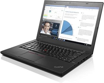 لاب توب لينوفو ثينك باد T460 خفيف الوزن الترا بوك   - وحدة المعالجة المركزية Intel Core i5-6th Gen - ذاكرة الوصول العشوائي 8 جيجابايت - SSD 256 جيجابايت - شاشة 14 بوصة - Windows 10 Professional - لوحة مفاتيح باللغة الإنجليزية