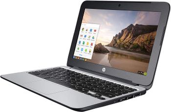 Hp Chromebook 11 G3 Laptop with 11.6 inch Display, Intel Celeron Processor, 2GB RAM, 16GB eMMC, Intel HD Graphics-Black/16GB/Black