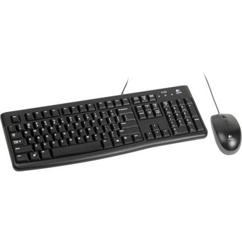 Logitech Combo Mk120 Corded Keyboard & Mouse Combo (920-002565) Black