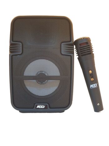 Wireless Speaker with Wired Mic and Disco Light ASD-150  BLack