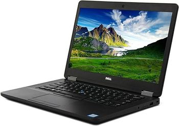 حاسوب محمول من ديل، لاب توب أعمال سريع Latitude E5470 HD بمعالج إنتل كور i5-6300U، 14 إنش، 512 جيجابايت - 8 جيجابايت رام، قرص صلب من نوع SSD، منفذ HDMI، كاميرا، واي فاي، قارئ بطاقة SC، ويندوز 10 بروفيشنال، لوحة مفاتيح باللغتين الإنجليزية والعربية. - اسود