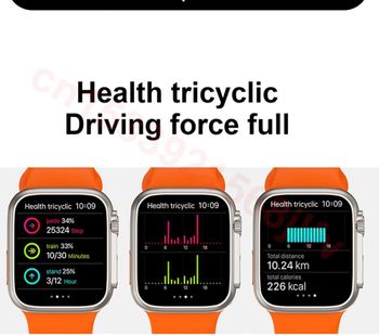 Ultra Smart Watch 2023 T900 Ultra Series 8 Smartwatch Wireless Charging Bluetooth Call Men Women Watch 8 Ultra Fitness Bracelet (Orange)