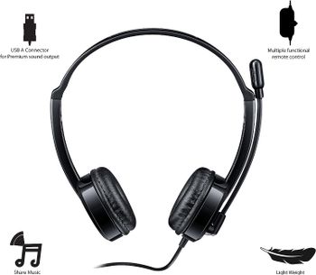 RAPOO H120 USB STEREO HEADSET WIRED