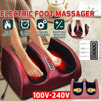 Foot Body Massager Electric Heating Relaxation Kneading Roller Vibrator Machine Reflexology Calf Leg Pain Relief Relax