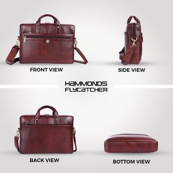 HAMMONDS FLYCATCHER Unisex-Adult Laptop Leather Executive Office Messenger Bag LB138BR NOMJ