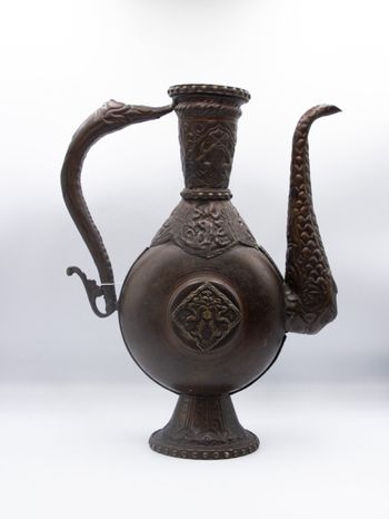 Exquisite Antique Middle Eastern Arabic Tea Pot Decorative Made by Copper