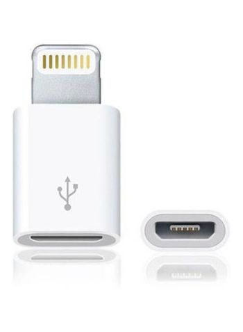 Apple Lightning To Micro USB Adapter White