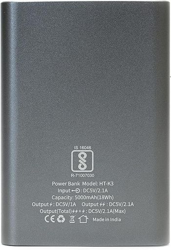 V-Walk Power Bank (HT-K3-GRY, 5000mah)