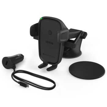 iOttie EASY ONE TOUCH WIRELESS 2 Car Mount & Charger - معتمد من Qi أو لوحة القيادة أو حامل الزجاج الأمامي ، لـ iPhone 11 Pro Max / 11 Pro / 11 / XR / XS Max / XS / X / 8 Plus ، Samsung ، Huawei وغيرها من الأجهزة التي تدعم Qi