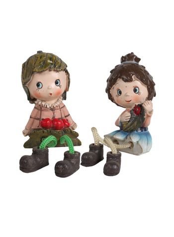 Figurines Resin Swinging 2 Pcs Hanging Rope Legs Feet Peg Dolls Home Decoration