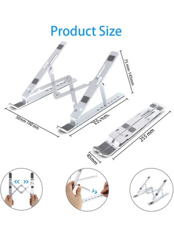 Aluminum Laptop Stand for Desk Adjustable Computer Holder Table,Home and Travel Notebook Stand