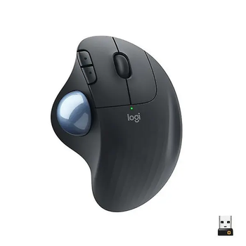 Logitech Ergonomic Wireless Trackball Mouse (910-006610) Black