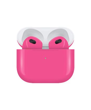 Apple Airpods (3rd Generation) Customized By Caviar Glossy Neon Pink