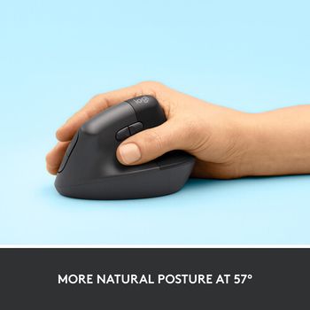 Logitech Lift Vertical Ergonomic Wireless Mouse (910-006466) Graphite