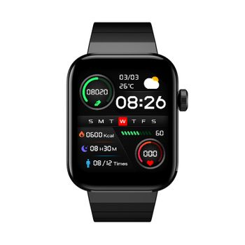 Mibro T1 Smart Watch Bluetooth Call Watch With 1.6-inch AMOLED HD Display Health Tracking & 20 Sport Modes 2 ATM Waterproof Bluetooth 5.0 - Black, Normal