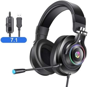 Latest HP Gaming Headset H500GS USB Preto LED RGB Dolby Digital Surround 7.1 - 9AJ66AA#AC4