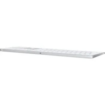 Apple Magic Keyboard with Touch ID Sensor and Numeric Keypad Wireless Bluetooth Connectivity With Mac Compatible (White Keys) (MK2C3LL/A) Silver