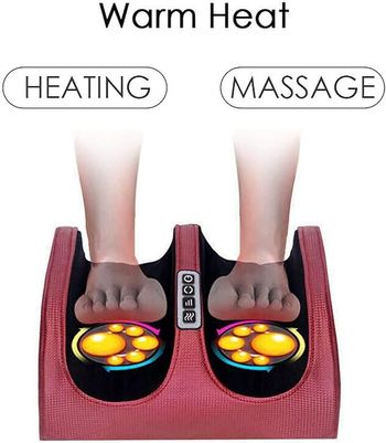 Foot Body Massager Electric Heating Relaxation Kneading Roller Vibrator Machine Reflexology Calf Leg Pain Relief Relax