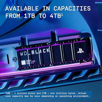 WD_BLACK SN850P 1TB NVMe SSD Officially Licensed for PS5 Consoles (Internal Gaming SSD; Optimised Heatsink; PCIe Gen4 Technology, Up to 7300MB/s Read, M.2 2280)