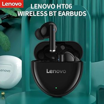 Lenovo HT06-BK Small Bluetooth Wireless Headphones, Black