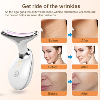 1PC Lifting And Tightening Household Electric Massage Beauty Instrument Neck Facial Wrinkle Removal Advanced Skin Care Tools White