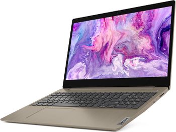 Lenovo IdeaPad 3 15.6 Laptop, Intel Core i3-10TH - 8GB Memory - 256GB Solid State Drive, Windows 10 - Almond - 81WE0016US GOLDEN COLOR