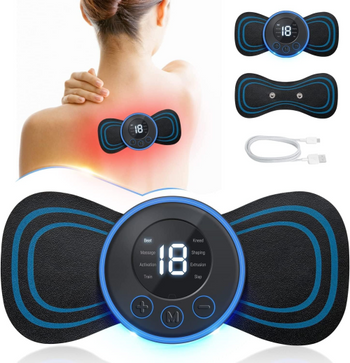 Body Massager,Wireless Portable Neck Massager with 8 Modes and 19 Strength Levels Rechargeable Pain Relief