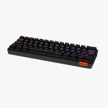 MK005 Hotswap 60 مخصص RGB بإضاءة خلفية صغيرة 61 مفتاحًا 60% لوحة مفاتيح ميكانيكية للألعاب للكمبيوتر