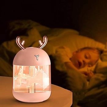 MLLZX 300ML Humidifier USB Aroma Diffuser Horse Humidificador LED Night Lights Home Air Purifier Mist Maker