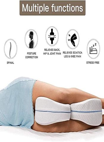 Knee Pillow, Heart-Shaped Memory Cotton Leg Pillow for Sleeping Orthopedic Sciatica Back Hip Joint Pain Relief Thigh Leg Pad Cushion