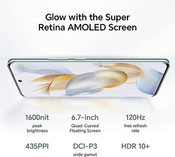 Honor 90 Smartphone 5G, 200MP Triple Camera, 6,7” Curved AMOLED 120Hz Display, 8GB+256GB, 5000mAh Battery, SuperCharge 66 W, Dual SIM, Android 13, Emerald Green