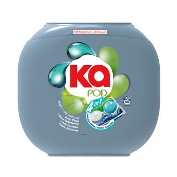 KA PODS 4-in-1 Anti-Dust Mites Laundry Detergent Capsules with Deep Cleaning, Fabric Softening, Color Brightening, Anti-Bacterial, Powerful Stain Remover in one capsule, and Long-Lasting Fragrance Capsules 48 Pods