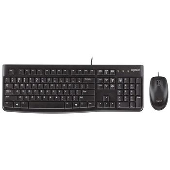 Logitech Combo Mk120 Corded Keyboard & Mouse Combo (920-002565) Black