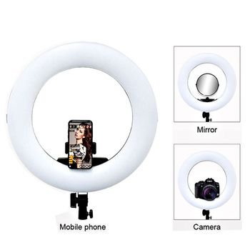 RL-21 Selfie Ring light 21 inch And Photographic lamp with 3 mobile seilfy - Black