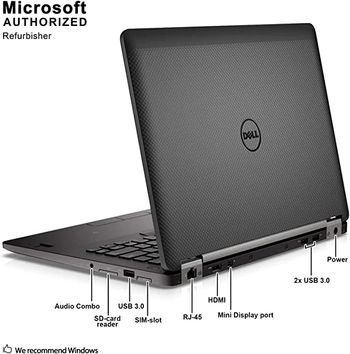 Dell Latitude E7470 Touchscreen Ultrabook - Intel Core i7-6600U 2.6GHz 16GB 512GB SSD Windows 10 Pro