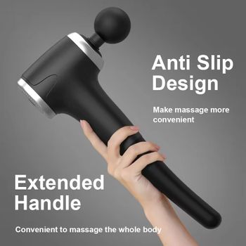 PL-629 Massage Gun Mini Button vibration Deep Muscle Body Fascia Guns For Body And Neck Vibrator Fitness Massager - Black