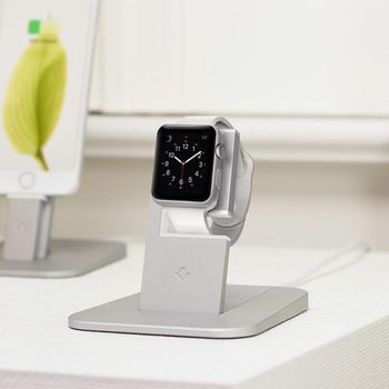 Twelve South - HiRise Charging Stand for Apple Watch - Silver