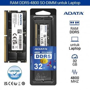 ايه داتا ذاكرة DDR5 بسعة 32 جيجابايت بتردد 4800 ميجاهرتز للابتوب